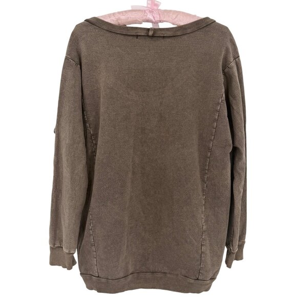 Vtg 90s NWT B.L.E.U. Studded Lace Trim Sweatshirt | Y2K Grandmacore Boho Grunge - Picture 3 of 16